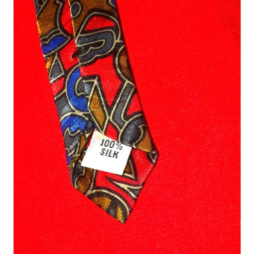 SEXY Vintage Finity Geometric‎ Abstract 100% Silk Designer Tie